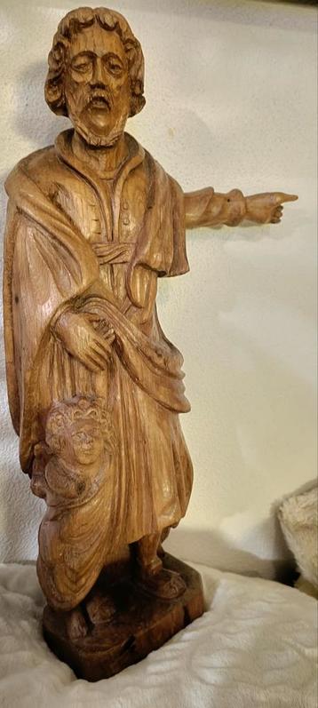 Antiek hout heilig beeld Jozef van Smakt beschikbaar voor biedingen