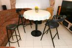 Ronde HOGE tafel - zware stabiele voet, Maison & Meubles, Tables | Tables mange-debout, Enlèvement, Utilisé