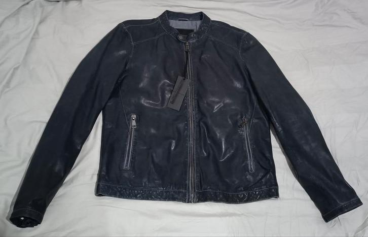 REDSKINS XL jack van echt leer **NIEUW**, Kleding | Heren, Jassen | Zomer, Nieuw, Maat 56/58 (XL), Blauw, Ophalen