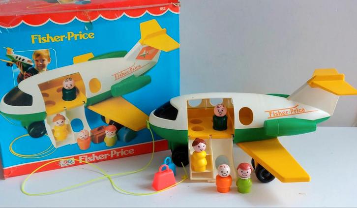 Fisher Price 182 Vintage passagiersvliegtuig met doos, Kinderen en Baby's, Speelgoed | Fisher-Price, Ophalen of Verzenden