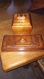 Vintage art deco doosjes in beukenhout, Ophalen of Verzenden