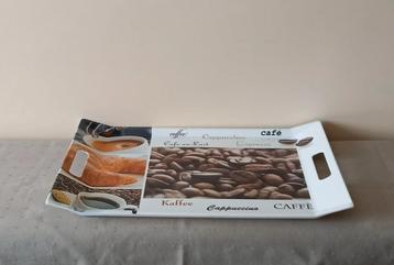 Dienblad met handvatten koffie., Huis en Inrichting, Woonaccessoires | Dienbladen, Ophalen, Zo goed als nieuw