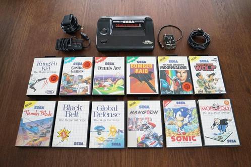 SEGA Master System II console + 12 games, Games en Spelcomputers, Spelcomputers | Sega, Zo goed als nieuw, Overige modellen, Met 1 controller