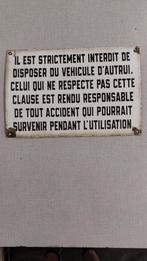 Zeer oud geëmailleerd bord