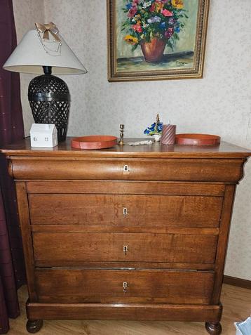Prachtig antiek massief houten dressoir - 4 laden beschikbaar voor biedingen