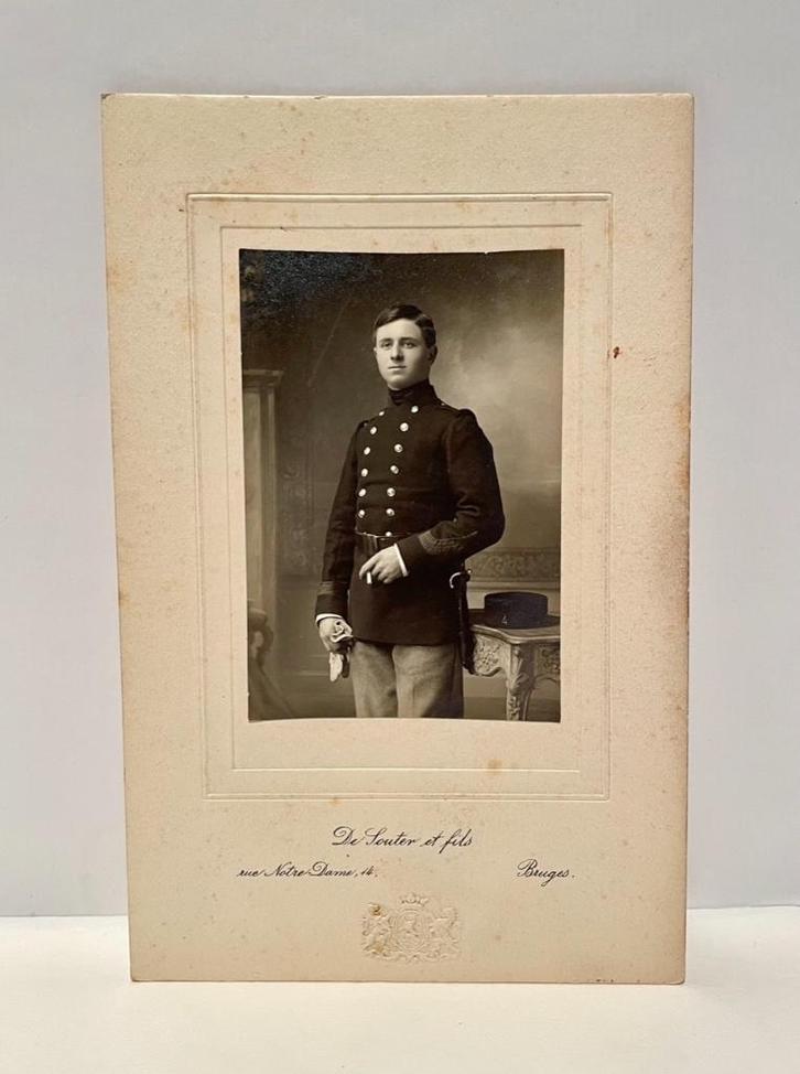 Oude foto CDV piot van het 4de Linie Regiment, Verzamelen, Militaria | Algemeen, Landmacht, Foto of Poster, Ophalen of Verzenden