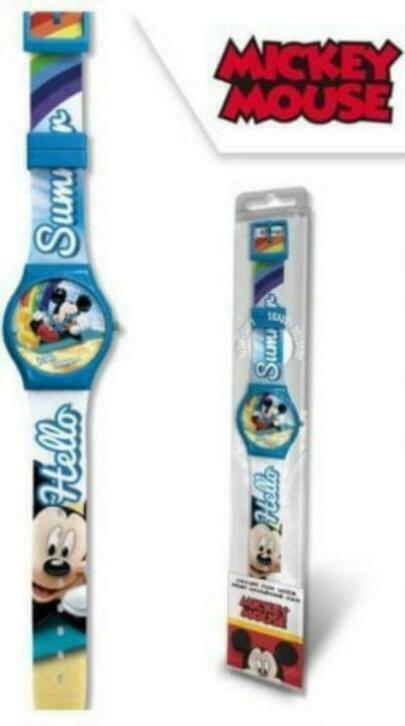 Mickey Mouse Horloge - Analoog, Handtassen en Accessoires, Horloges | Kinderen, Nieuw, Jongen, Blauw, Ophalen of Verzenden