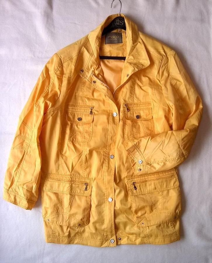 GELCO gele waterdichte jas, Kleding | Dames, Grote Maten, Gedragen, Jas of Mantel, Geel, Ophalen of Verzenden