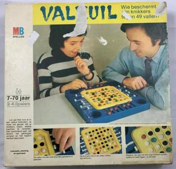 Valkuil MB gezelschapsspel spel knikkerspel vintage compleet