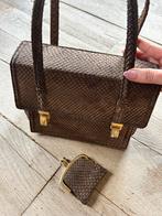 Slangenleer vintage handtas en portemonnee, Ophalen of Verzenden