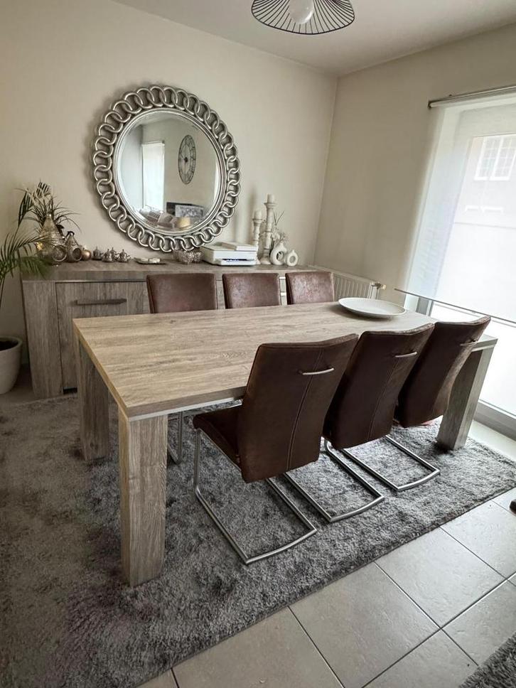 HENDERS&HAZEL Complete eetkamer + 8 stoelen + salontafel, Huis en Inrichting, Complete inboedels, Ophalen