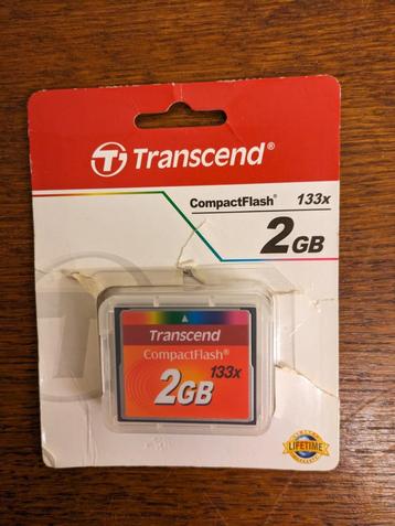 CF 2GB Transcend 133X CompactFlash kaart.