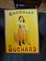 Metalen plaat vintage suchard chocolat, Verzamelen, Ophalen
