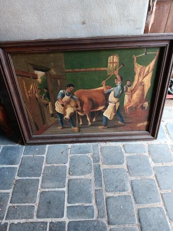Een mooi schilderij te koop uit beenhouwerij, Enlèvement
