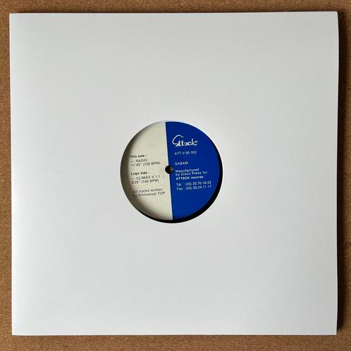 Emmanuel Top - Climax V1.1 / Radio (Attack Records, 1995), Cd's en Dvd's, Vinyl | Dance en House, Gebruikt, Techno of Trance, 12 inch