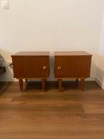 2 vintage nachtkastjes, Huis en Inrichting, Slaapkamer | Nachtkastjes, Ophalen, Gebruikt