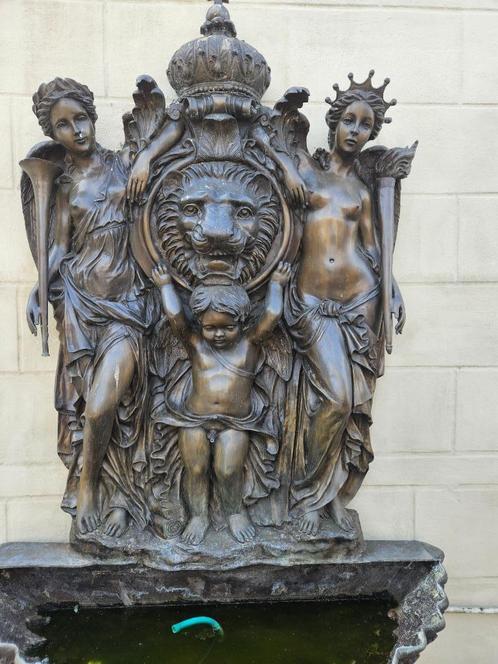 Uitzonderlijke bronzen monumentale wandfontein TOPBEELD !!!, Jardin & Terrasse, Pièces d'eau & Fontaines, Comme neuf, Fontaine