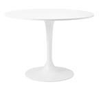 table à manger en mélamine blanche, ronde, Ø 103 cm, 50 à 100 cm, 100 à 150 cm, Modern, Rond