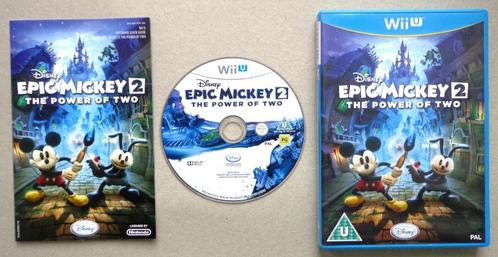 Disney Epic Mickey 2 the Power of Two voor Nintendo Wii-U, Consoles de jeu & Jeux vidéo, Jeux | Nintendo Wii U, Comme neuf, Enlèvement ou Envoi