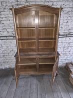 Vintage massief eikenhouten vitrinekast uit de jaren 60, Huis en Inrichting, Ophalen, Eikenhout