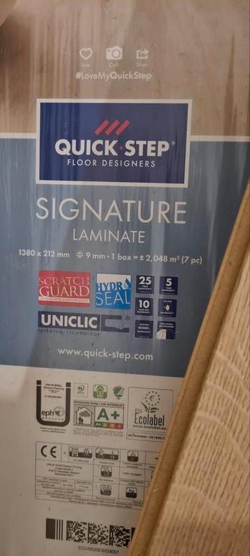 10,24m² Laminaat Quickstep Signature geborstelde eik beschikbaar voor biedingen