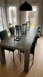 Table à manger avec 6 chaises, Maison & Meubles, Comme neuf, Rectangulaire, 50 à 100 cm, Enlèvement ou Envoi