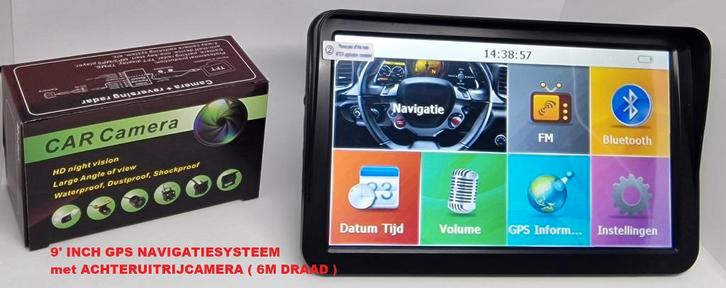 Actie! 9' Auto, Camper GPS met Bedrading Achteruitrijcamera., Caravans en Kamperen, Mobilhome-accessoires, Nieuw, Ophalen of Verzenden