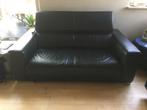 Zwarte Lederen Salon – 175x100 (uit 125), Huis en Inrichting, Zetels | Zetels, Ophalen, Gebruikt, 100 tot 125 cm, 150 tot 200 cm