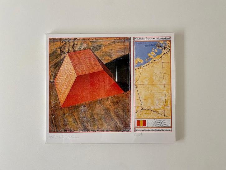 Litho Christo (1935-2020) - Mastaba, Antiek en Kunst, Kunst | Litho's en Zeefdrukken, Ophalen