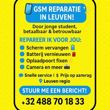  GSM Reparatie – Scherm & Batterij Vervangen (Student) beschikbaar voor biedingen