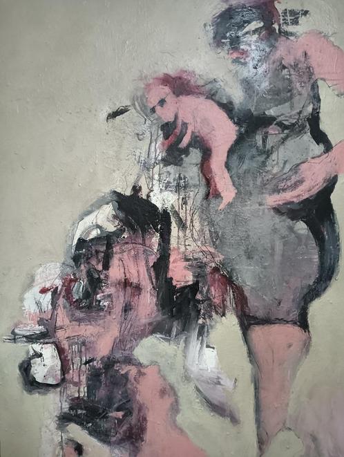circle of life, Antiek en Kunst, Kunst | Schilderijen | Abstract, Ophalen of Verzenden