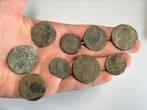 Lot van 9 ongereinigde Romeinse munten, Ophalen of Verzenden