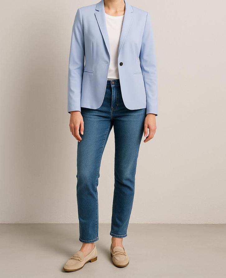 Esprit damesblazer maat 36, Kleding | Dames, Jasjes, Kostuums en Pakken, Zo goed als nieuw, Jasje, Maat 36 (S), Blauw, Ophalen of Verzenden