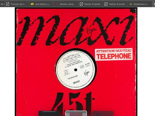 Recherche pochette de maxi 45 tours vinyles de téléphone, CD & DVD, Vinyles | Pop, Comme neuf, 1980 à 2000, 12 pouces, Enlèvement ou Envoi