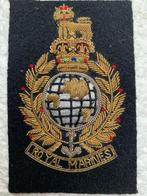 Patch, Insigne Royal Marines, geborduurd, Zg, Ophalen of Verzenden, Landmacht, Embleem of Badge