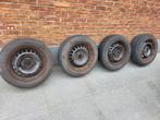 4 15 inch stalen velgen met winterbanden, Auto-onderdelen, Ophalen, Gebruikt, 15 inch, Velg(en)