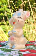 pouet pouet vintage lapin blanc (4), Antiquités & Art, Enlèvement ou Envoi