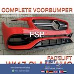 W117 C117 X117 CLA45 FACELIFT AMG VOORBUMPER ROOD COMPLEET +, Gebruikt, Ophalen of Verzenden, Bumper, Mercedes-Benz