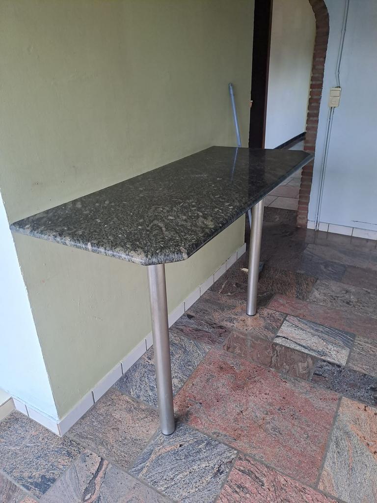 Tafel graniet, inox onderstel, Ophalen, Overige materialen, Gebruikt, 100 tot 150 cm