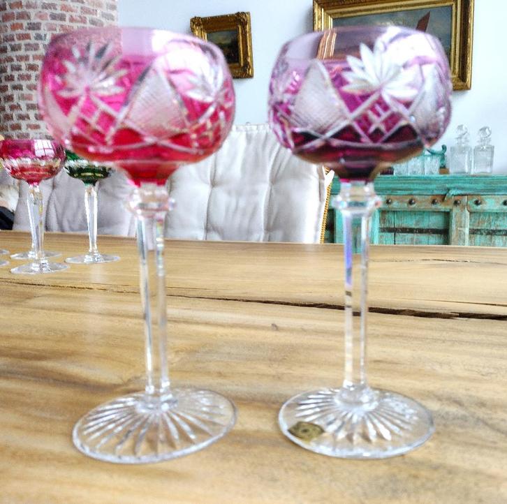 Val Saint Lambert 2 Berncastel comme neufs, Antiquités & Art, Antiquités | Verre & Cristal, Enlèvement ou Envoi