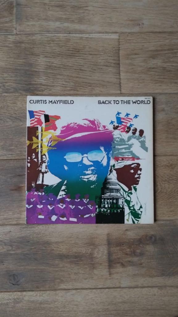 Curtis Mayfield Back To The World Vinyle lp 33t France 1973, Cd's en Dvd's, Vinyl | R&B en Soul, Gebruikt, Soul of Nu Soul, 1960 tot 1980