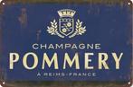 Reclamebord vintage Pommery champagne - mancave poolhouse, Ophalen of Verzenden, Zo goed als nieuw, Reclamebord