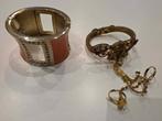 Te koop imitatie Gouden armband Indian stijl !, Enlèvement, Utilisé, Or, Acier