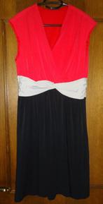 Zwart/rood/beige jurk Esprit - L, Ophalen of Verzenden, Rood