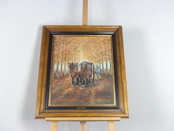 Olieverfschilderij op doek van J. Borrezee beschikbaar voor biedingen