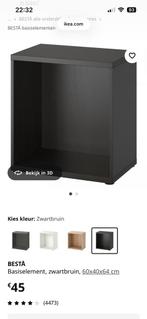 Ikea 2x besta keukenkast zwart/bruin basiselement 60x40x64cm, Ophalen, Zo goed als nieuw
