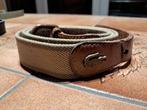 Lacoste kaki beige vintage leren riem, Overige kleuren, Minder dan 95 cm, Ophalen of Verzenden, Riem of Ceintuur