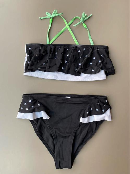 Bikini zwart / wit M&S 152-158, Kinderen en Baby's, Kinderkleding | Kinder-zwemkleding, Zo goed als nieuw, Bikiniset, Maat 158