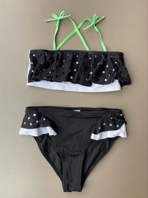 Bikini noir/blanc M&S 152-158, Enfants & Bébés, Maillots de bain pour enfants, Comme neuf, Ensemble de bikini, Taille 158, Fille