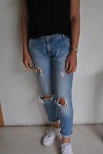 gescheurde boyfriend jeans maat 38 SUPERSTAR, Kleding | Dames, Blauw, W30 - W32 (confectie 38/40), Ophalen of Verzenden, Zo goed als nieuw